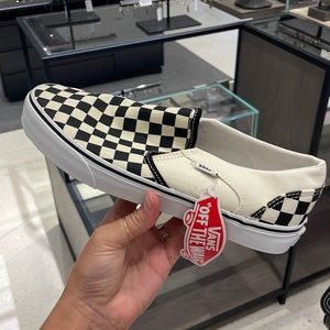 Black and White Checkered Vans size 10